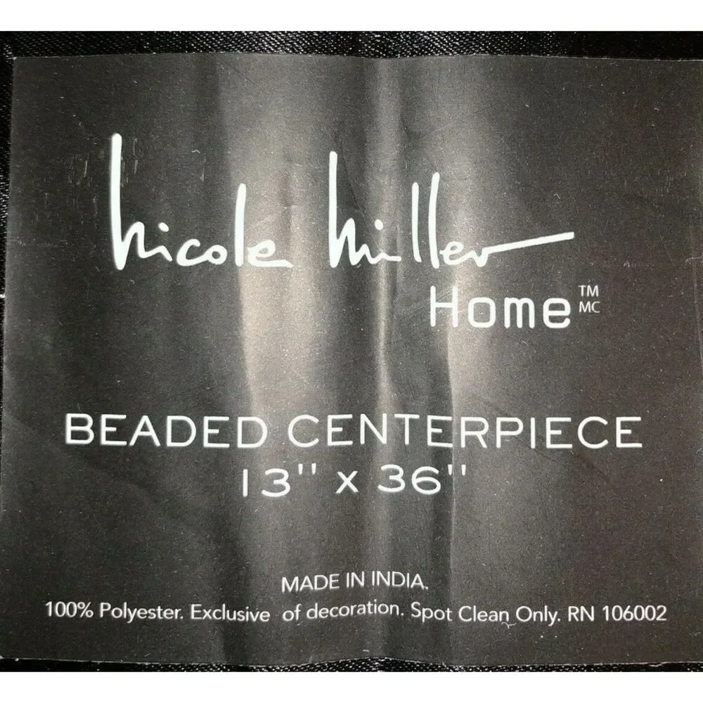 Nicole Miller Home Beaded Centerpiece Skull Heavyweight 13